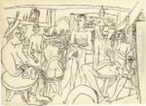 Das Entkleidete Cafe by Max Beckmann
