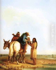 The Thirsty Trapper by Alfred Jacob Miller