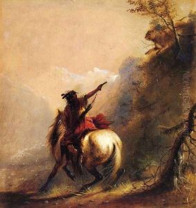 Shooting a Cougar by Alfred Jacob Miller