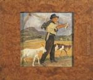 Paysan Et Ses Chevres by Ernest Bieler