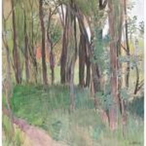 Arbres Au Printemps A Saviese by Ernest Bieler
