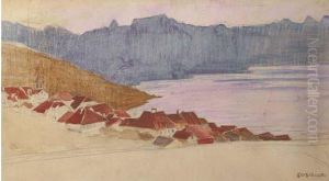 Vue De Rivaz by Ernest Bieler