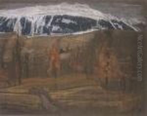 Walliser Landschaft Im Herbst by Ernest Bieler