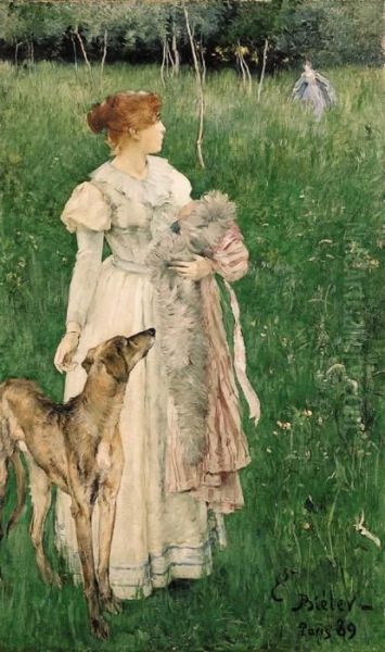 Dame Mit Windhund - view 1