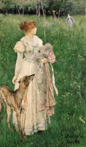 Dame Mit Windhund Dame Mit Windhund