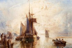 Shipping In A Calm by William Joseph Caesar Julius Bond