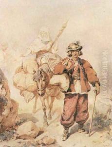 Huculs on their Way to Market