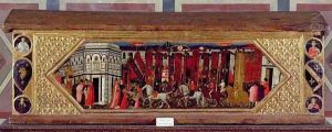 Cassone decorated with a scene of the Palio of S. Giovanni 2 by Giovanni Francesco