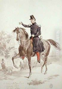 Colonel Nicolas Changarnier 1793-1877 from Album Afrique 1835-45, 1840 by Felix Philippoteaux