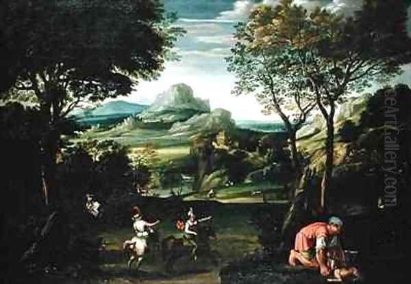 Landscape with Boats or Landscape with Hunting Scene - view 1