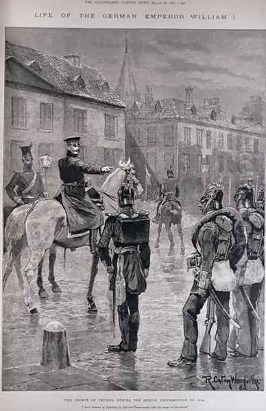 The Prince of Prussia During the Berlin Insurrection of 1848, from The Illustrated London News, 19th March 1887 - view 1