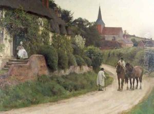 Evening in the Village by Henry John Yeend King