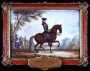 No 13 Dressage steps performed by a neapolitan horse of the Spanish Riding School called Alzan