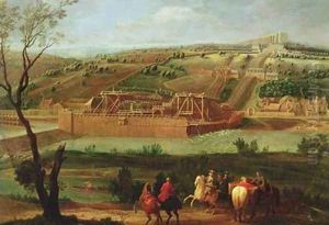 View of the Marly Machine and the Aqueduct at Louveciennes 1722