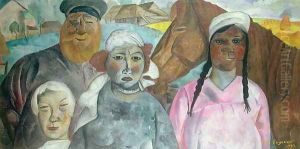 The Peasant Family 2 by Boris Dmitrievich Grigoriev