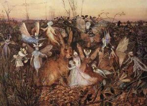 Rabbit Among the Fairies by John Anster Fitzgerald