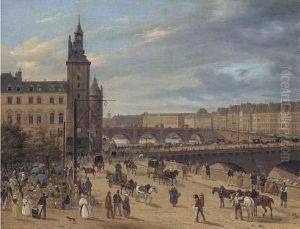 Le Palais Du Justice, Ile De La Cite, Paris by Guiseppe Canella