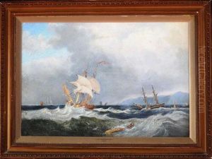 Shipping Off The Coast by John Wilson Carmichael