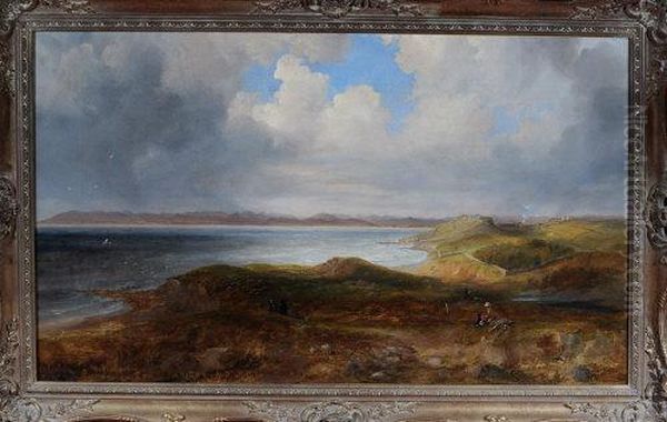 Rabbit Hunters Among Hills Overlooking The Solway Firth - view 1