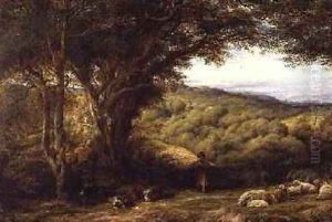 Under the Hawthorn by John Linnell