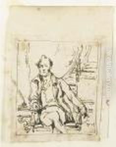 Four Figure Studies Including; 
Study For A Family Group With A Dogand Musical Instruments; Portrait 
Study Of A Gentleman(illustrated); Chinese Figure With A Basket And A 
Parasol; And Headof A Man