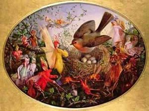Cock Robin Defending his Nest by John Anster Fitzgerald