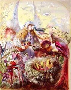 Fairies with Birds by John Anster Fitzgerald