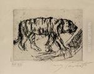 Schreitender Tiger by Lovis (Franz Heinrich Louis) Corinth