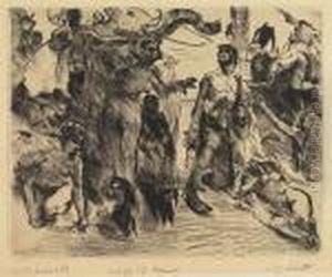 Die Versuchung Des Heiligen Antonius by Lovis (Franz Heinrich Louis) Corinth