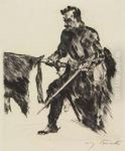 Two Drypoints.
Rudolf Rittner Als Florian Geyer