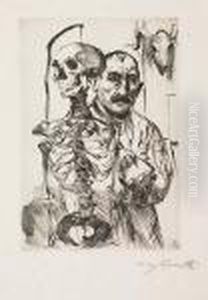 Der Kunstler Und Der Tod Ii<</b> by Lovis (Franz Heinrich Louis) Corinth