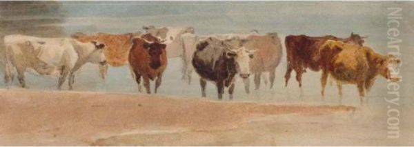 Cattle In A Stream - view 1