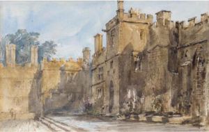 The Courtyard, Haddon Hall by David I Cox