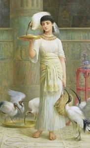 Alethe Attendant of the Sacred Ibis 1888 by Edwin Longsden Long