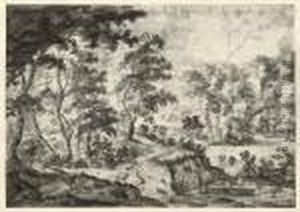 Weite Baumlandschaft Mit Kleinem Dorf Weite Baumlandschaft Mit Kleinem Dorf