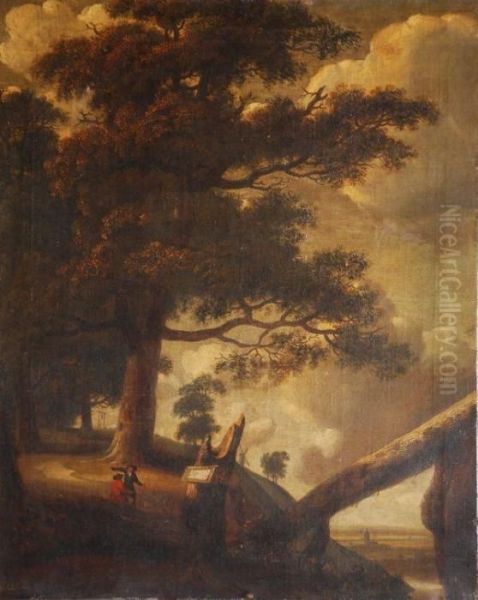 Wooded Landscapes With Travellers - view 1