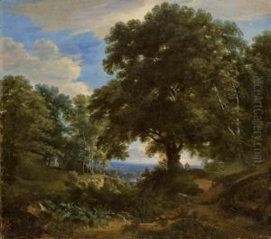 Paysan Priant Au Pied D'un Grand Arbre