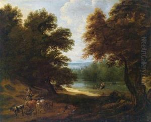 Waldige Hugellandschaft by Jacques D Arthois