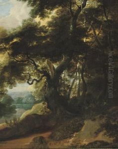A River Landscape With An Entrance To A Wood