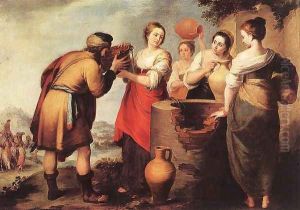 Rebecca and Eliezer c. 1650 by Bartolome Esteban Murillo
