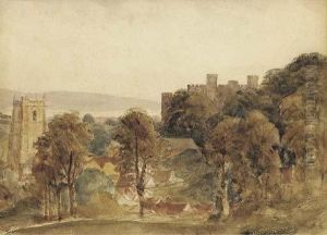 View Of Ludlow Castle by Peter de Wint