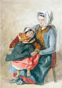 A Folio Of Watercolours Of Still-lifes And Portrait Studies by Peter de Wint