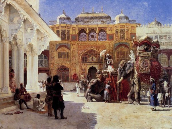 Arrival Of Prince Humbert The Rajah At The Palace Of Amber - view 1