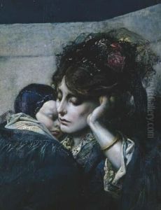Mother And Child: London Bridge by Gustave Dore