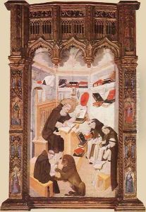 St Jerome in his Cell 1450s by Nicolas Frances