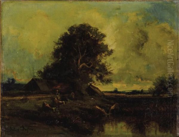River Landscape With Cottage - view 1