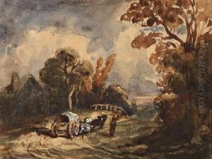 La Charette by Jules Dupre