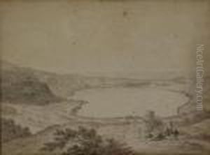 Vue Sur Le Lac De Nemi by Jules Dupre