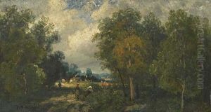 Forest Clearing With Peasant Women.