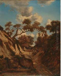 Le Chemin Creux, Circa 1850-1855 by Jules Dupre